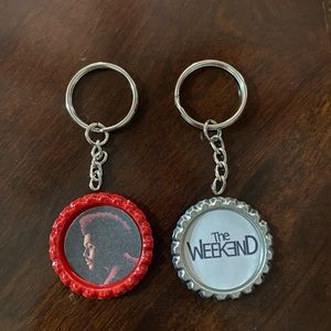 The Weeknd Bottle Cap Keychains